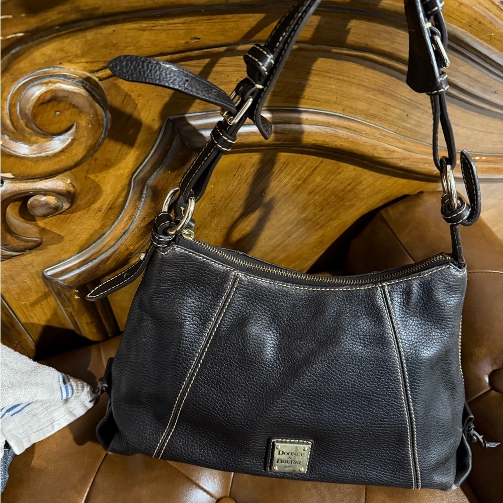 Dooney & Bourke Dark Brown Leather Shoulder Bag